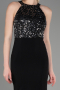 Robe Queue de Poisson Longue Noir-Argent ABU608
