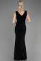 Robe de Soirée Longue Noir ABU1190