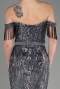 Robe Queue de Poisson Longue Anthracite ABU3783