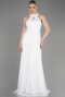 Robe De Soirée Longue Blanc ABU3252