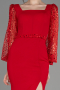Robe de Soirée Longue Rouge ABU3852