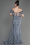 Robe de Soirée Longue Argent ABU2706
