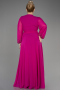 Robe De Soirée Grande Taille Mousseline Longue Fushia ABU3075