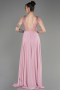 Robe de Soirée Longue Mousseline Poudre ABU3856