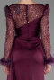 Robe De Soirée Satin Longue Couleur Cerise ABU3673