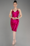 Robe de Cérémonie Courte Fushia ABK2078