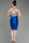 Robe de Cérémonie Courte Bleu Saxe ABK2078