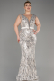 Robe De Fiançailles Grande Taille Longue Vison ABU6143