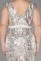 Robe De Fiançailles Grande Taille Longue Vison ABU6143
