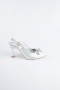 Stiletto Coupe Au Laser Argent MJL5164