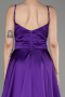 Robe De Soirée Satin Longue Violet ABU1601