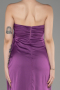 Robe de Soirée Longue Mousseline Violet ABU3947