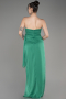 Robe de Soirée Longue Mousseline Vert ABU3947