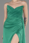 Robe de Soirée Longue Mousseline Vert ABU3947
