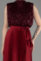 Robe De Soirée Longue Rouge Bordeaux ABU3326