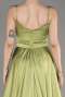 Robe De Soirée Satin Longue Pistache vert ABU1601