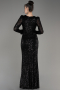 Robe Queue de Poisson Longue Squameuse Noir ABU3177