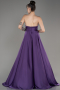 Robe de Soirée Longue Satin Lilas ABU3965