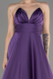 Robe de Soirée Longue Satin Lilas ABU3965