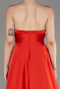 Robe de Soirée Longue Satin Corail ABU3965
