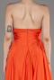 Robe de Soirée Longue Satin Orange ABU3965
