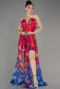 Robe de Soirée Longue Fushia ABU3975