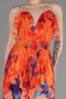 Robe de Soirée Longue Orange ABU3975