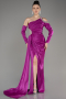 Robe de Soirée Longue Fushia ABU3976