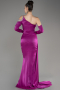 Robe de Soirée Longue Fushia ABU3976