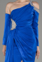 Robe de Soirée Longue Bleu Saxe ABU3976