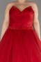 Robe De Fiançailles Grande Taille Longue Rouge ABU3619