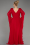 Robe De Soirée Grande Taille Mousseline Longue Rouge ABU3543