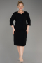 Robe De Invitation Grande Taille Midi Noir ABK2095