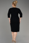 Robe De Invitation Grande Taille Midi Noir ABK2095