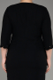 Robe De Invitation Grande Taille Midi Noir ABK2095