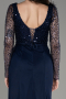Robe de Soirée Longue Bleu Marine ABU3283
