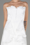 Robe de Soirée Longue Mousseline Blanc ABU4220