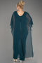 Robe De Invitation Grande Taille Mousseline Émeraude ABT112