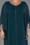 Robe De Invitation Grande Taille Mousseline Émeraude ABT112