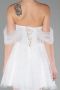 Robe De Mariée Grande Taille Mini Blanc ABK2110