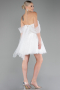Robe De Mariée Grande Taille Mini Blanc ABK2110