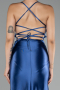 Robe de Soirée Longue Satin Indigo ABU2800