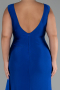 Robe Grande Taille Longue Bleu Saxe ABU3737