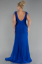 Robe Grande Taille Longue Bleu Saxe ABU3737