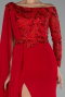 Robe De Soirée Longue Rouge ABU3511