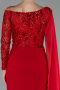 Robe De Soirée Longue Rouge ABU3511