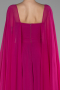 Robe de Soirée Longue Mousseline Fushia ABU4158