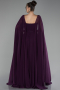 Robe de Soirée Longue Mousseline Violet ABU4158