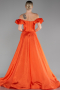 Robe De Soirée Longue Orange ABU3884
