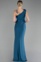 Robe De Soirée Longue Vert Pétrole ABU4116